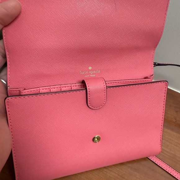 KATE SPADE Pink Xbody Phone Purse Winni Wakefield Lane Wallet R/$199 EUC - Picture 5 of 10